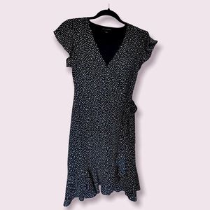 Banana Republic Floral Blue Wrap Dress